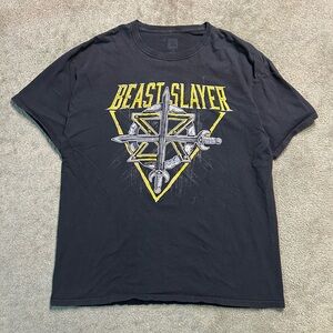 2000s WWE BEAST SLAYER SETH ROLLINS T SHIRT SIZE XL DOUBLE SIDED WRESTLING